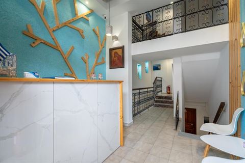 Reception with handcrafted tree wall